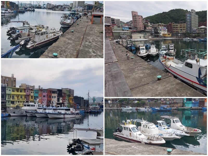 正濱漁港停放排列整齊的漁船