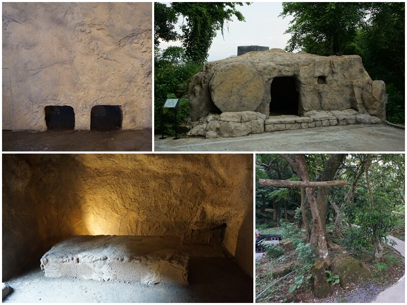 聖經文化園區的石洞墓穴與十字架