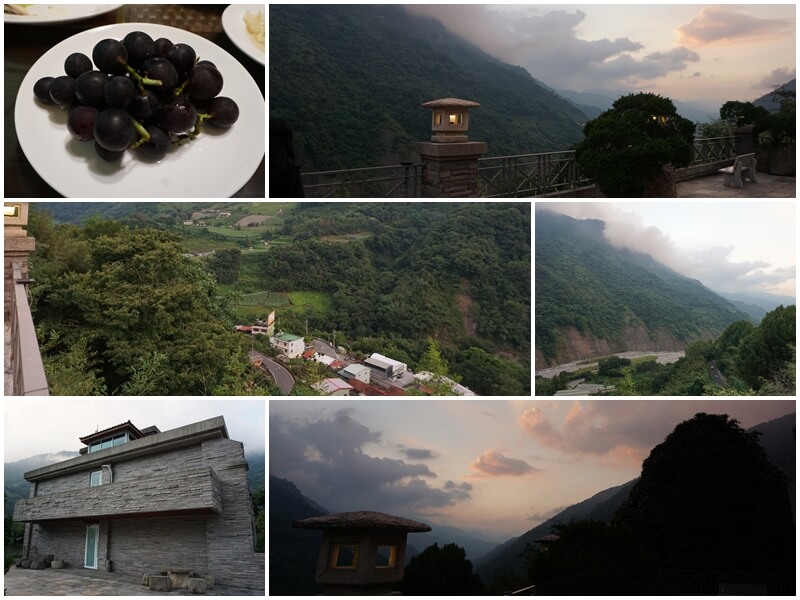沙里仙溫泉渡假村吃完晚餐後到室外參觀信義鄉的景色