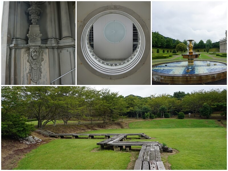有田瓷器公園的巴洛克式建築與噴水池、戶外景觀
