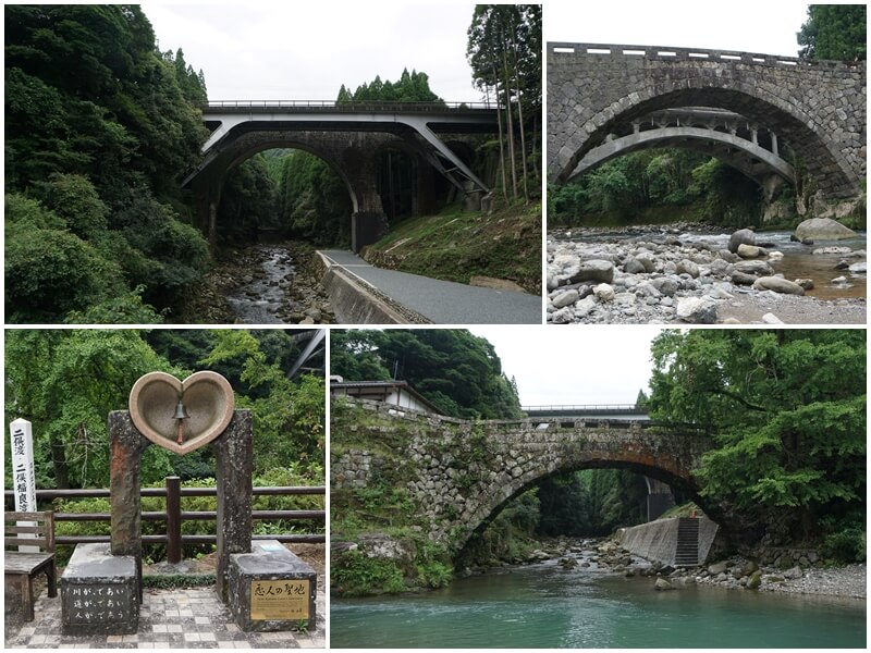 熊本愛心石橋二俣橋是個雙子橋，也是戀人聖地