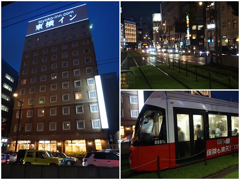 我們在東橫INN 熊本城通町筋對面搭電車