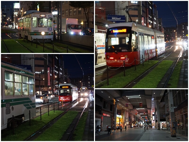 熊本城通町筋站有不少電車來來往往