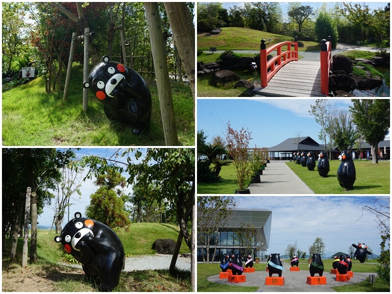 熊本熊八代港日本庭院及竹林小道的熊本熊與12生肖熊本熊