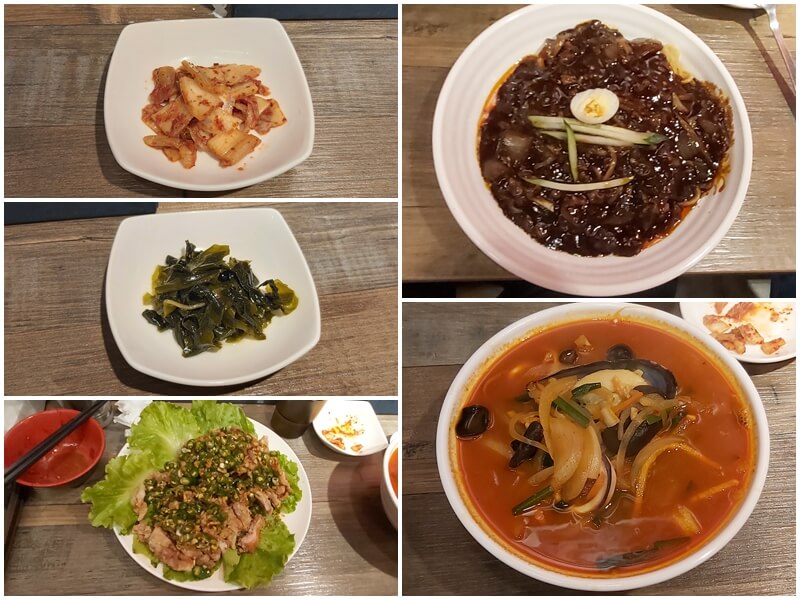 永和樓韓式中華料理店點了油淋雞等菜