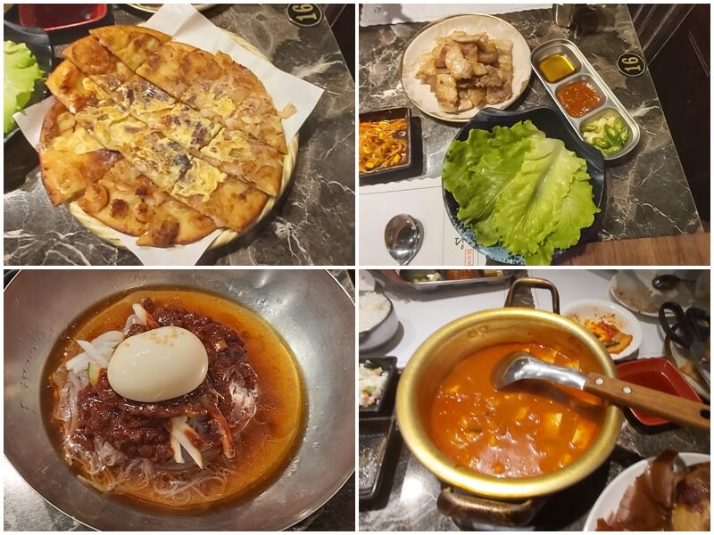 한식당韓食堂的海鮮煎餅等菜