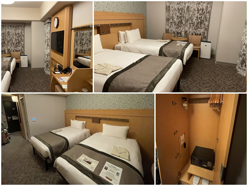 神戶蒙特利酒店的2樓雙床房