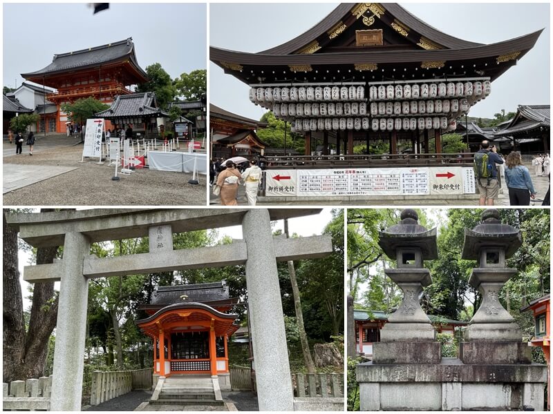 八坂神社的舞殿、本殿與大大小小的神社