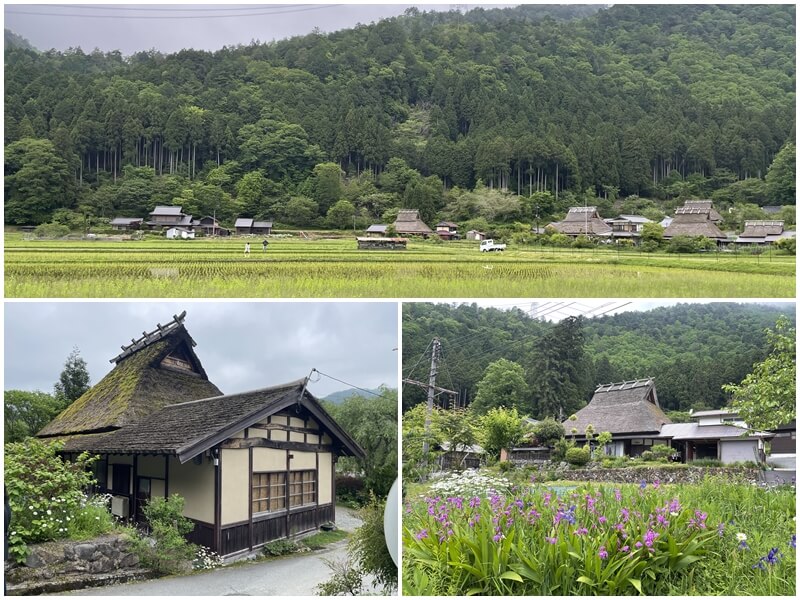 遠遠地看京都美山町茅草屋之里