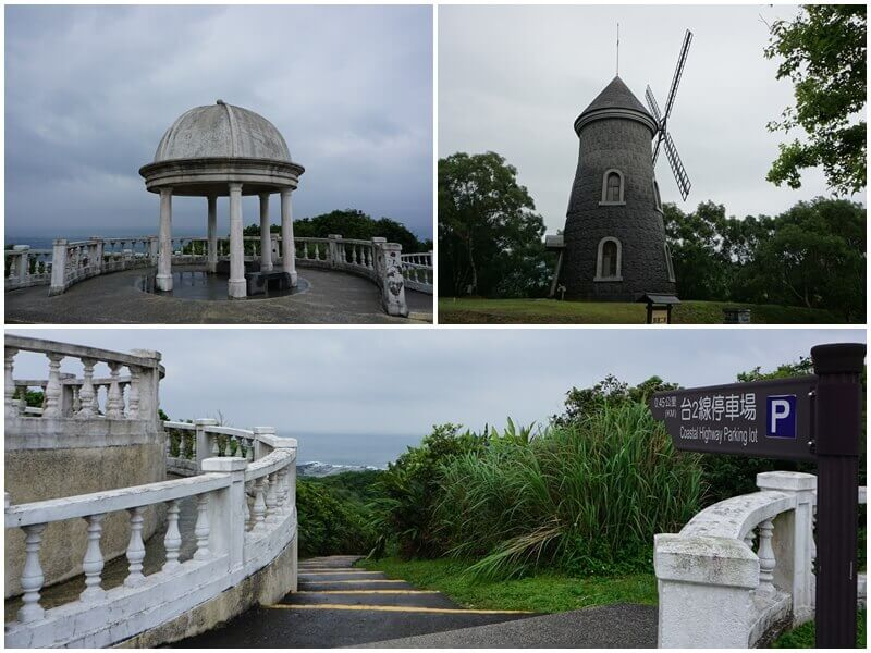 The pavilion and Windmill House next to Brown Castle Café (Main Branch) in Toucheng.