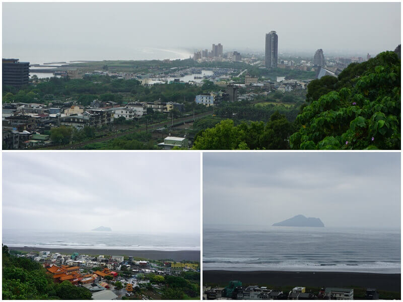 Turtle Island offers a distant view of Toucheng Township in Yilan.