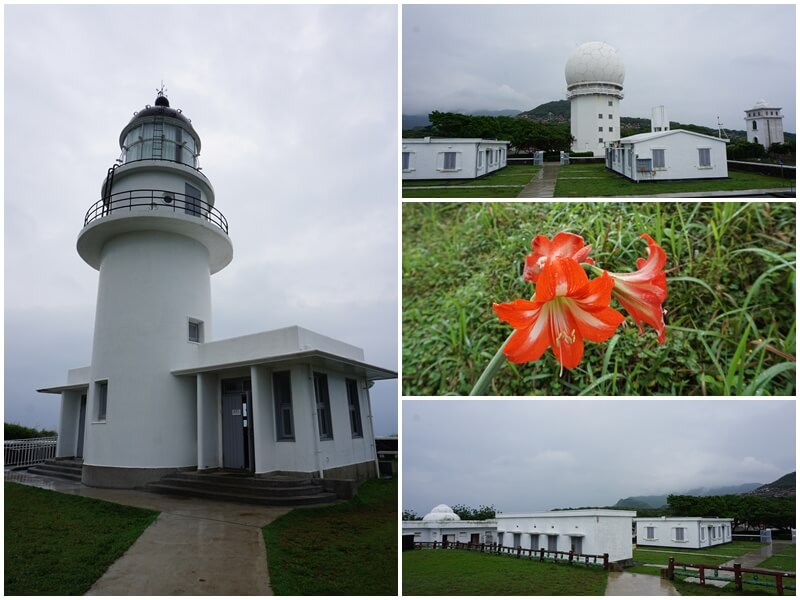 Sandiao Cape Lighthouse and the adjacent Sandiao Cape Radar Station.