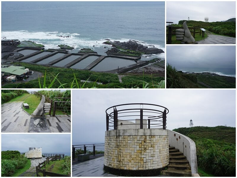 View of the old aquaculture farm at Magang Fishing Harbor from the Sandiao Cape East Viewpoint.