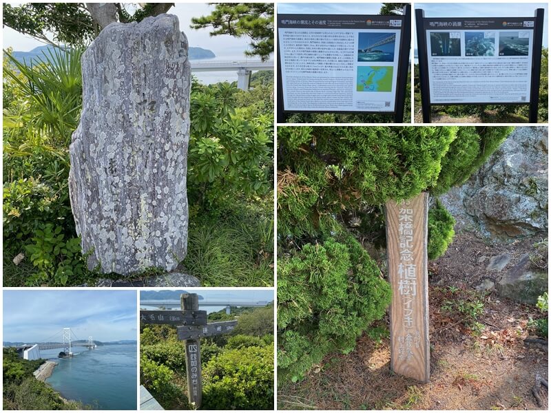 御茶園觀景台的石碑與看板