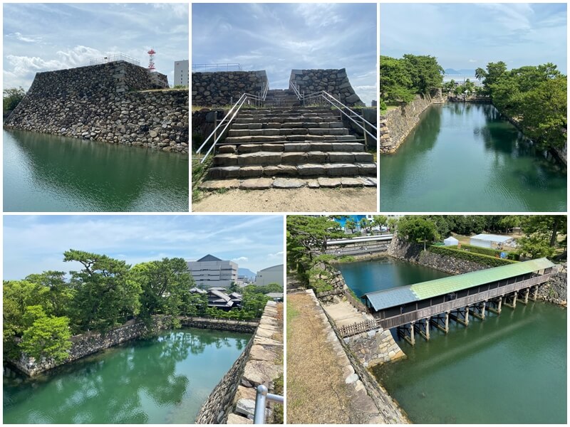 爬上玉藻公園的高松城天守閣跡