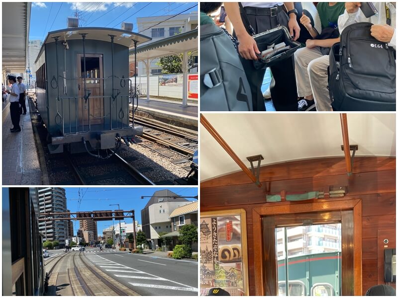 道後温泉駅から坊っちゃん列車に乗る