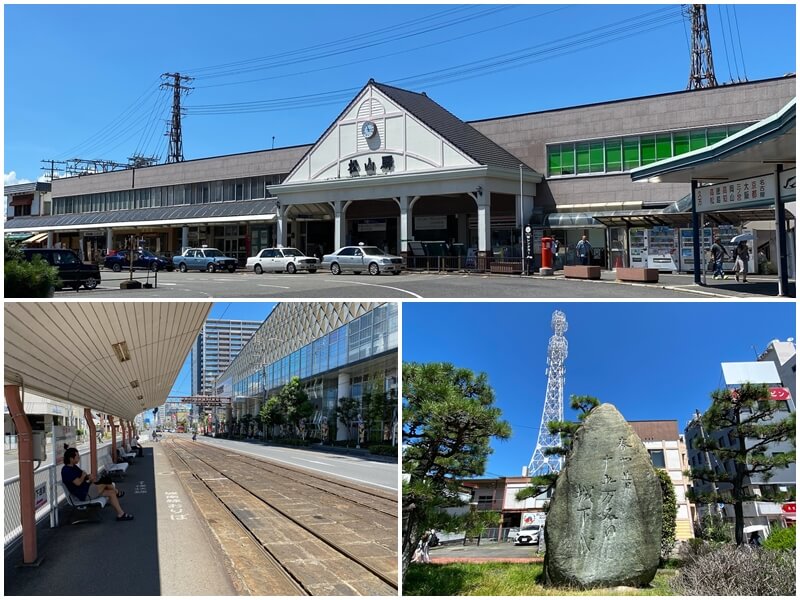 四国の松山市駅に到着しました