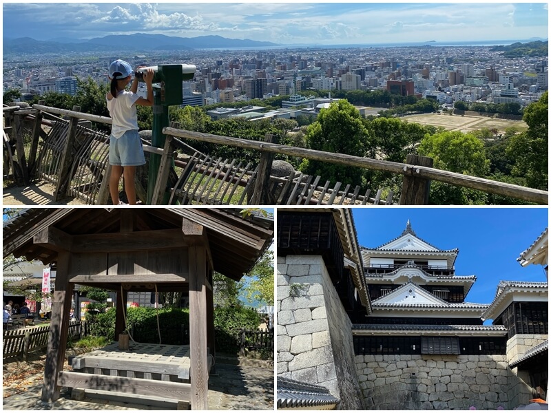 From Matsuyama Castle, you can see the distant coastline