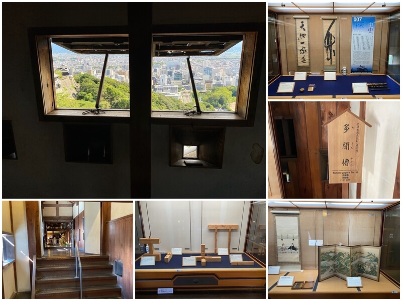 Matsuyama Castle has windows that can be opened for ventilation