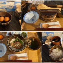 有鄰庵的日式鯛魚拌飯與生雞蛋拌飯