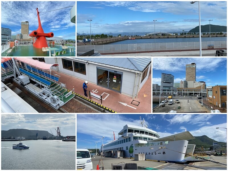 Viewing Takamatsu Port from the sightseeing yacht