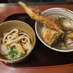 郷屋敷Sunport高松店星鰻天婦羅套餐有好吃的烏龍麵