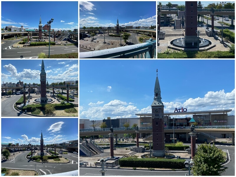 The Kurashiki Station Clock Tower in front of Kurashiki Station