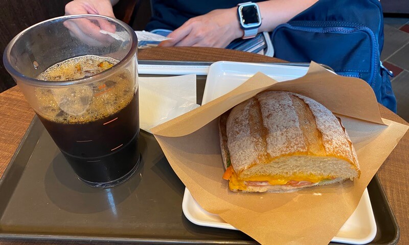 Breakfast and Iced Coffee at Saint Marc Cafe Takamatsu Marugamemachi