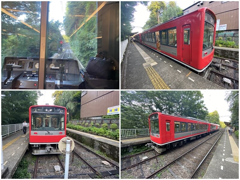 搭乘箱根登山電車走之字形路線，中途有短暫停靠更換前後駕駛