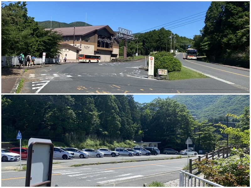 車子停在桃源台站旁的桃源台免費停車場