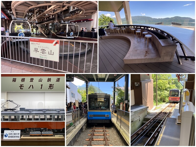 搭箱根空中纜車到早雲山，準備搭乘箱根登山纜車下山