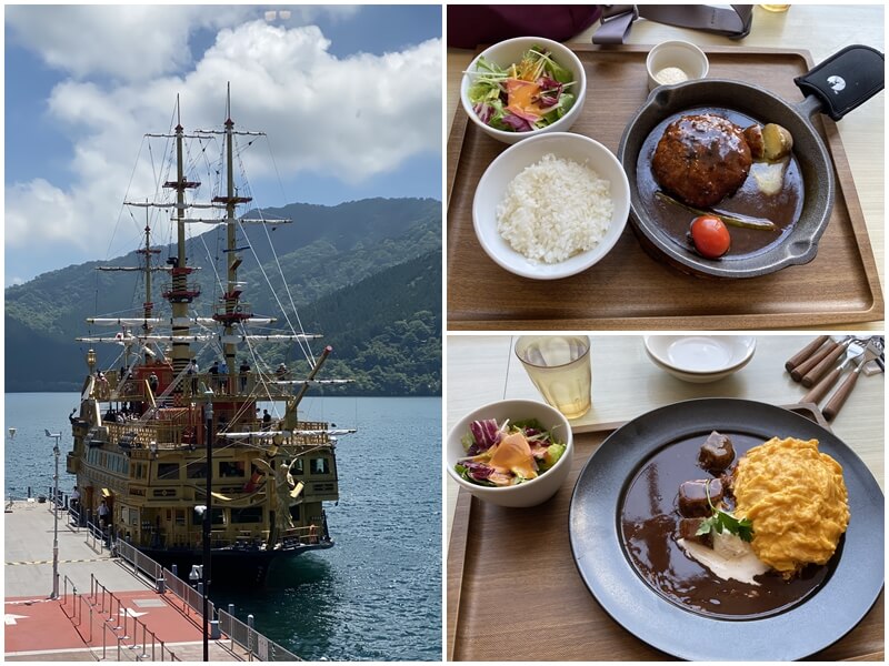 在桃源台展觀餐廳吃飯可看海賊觀光船
