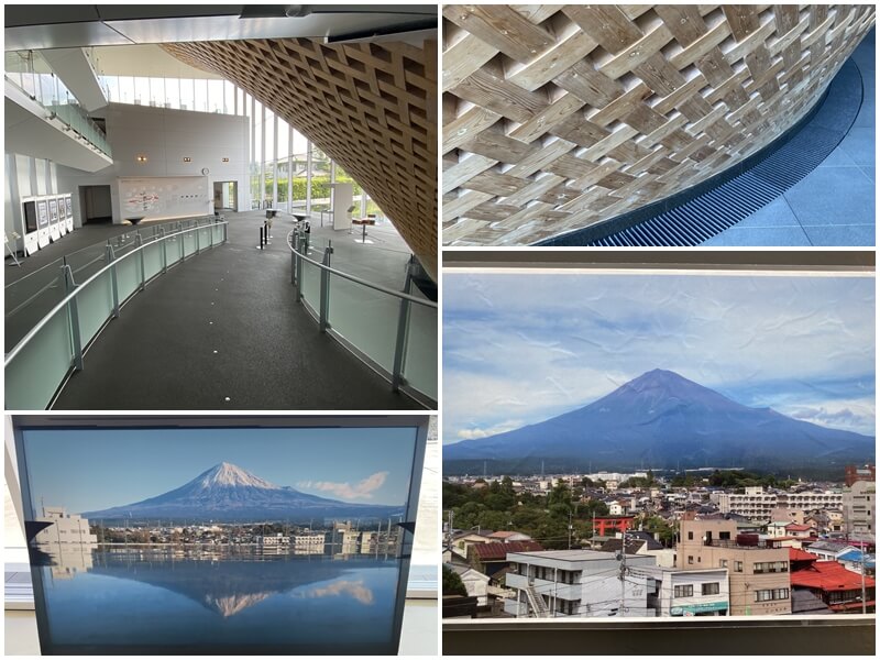 Inside the Mt. Fuji World Heritage Centre, the visit begins on the first floor and continues upward