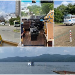 KABA河馬巴士來到山中湖邊