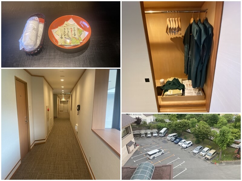 秀峰閣湖月的走廊與停車場