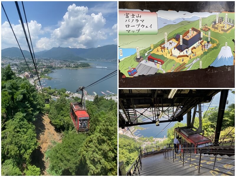 搭乘河口湖富士山全景纜車到天上山公園