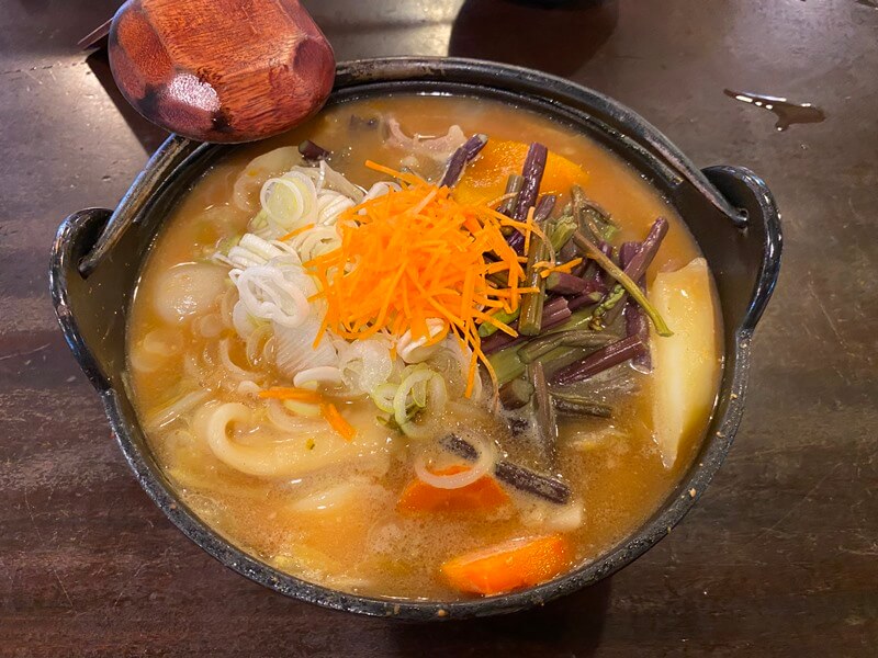 甲州ほうとう小作山中湖店の熟瓜ほうとう