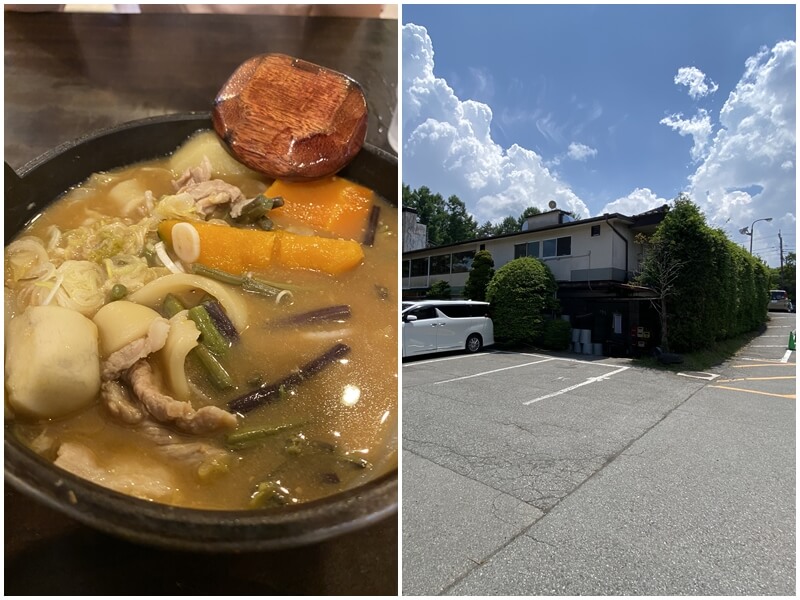 甲州ほうとう小作山中湖店の裏口