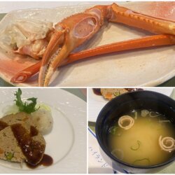 富良野高地酒店的晚餐有松葉蟹蟹腳