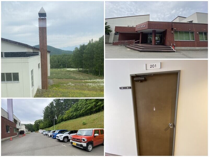 富良野高地酒店的外觀與停車場