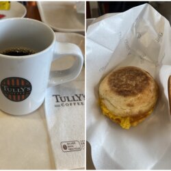 Tully's Coffee 札幌STV北2条店的咖啡與早餐