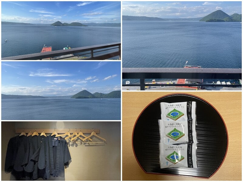 洞爺湖萬世閣湖畔露台飯店房間窗戶就可以看到洞爺湖