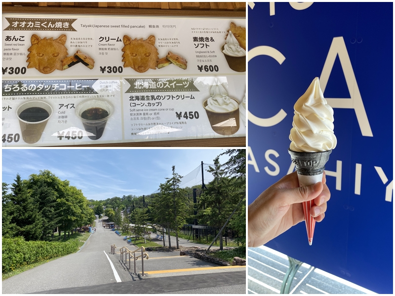 在旭川動物園吃北海道生乳霜淇淋