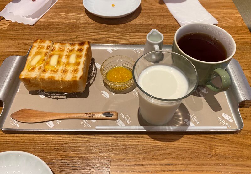 淺草的 Pelican cafe 鵜鶘咖啡店的炭烤吐司