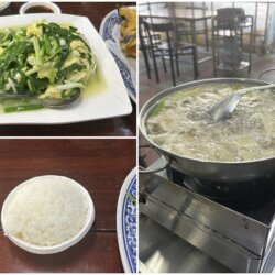 苗榜海芋花園餐廳吃竹筍冬瓜雞與珠蔥炒蛋
