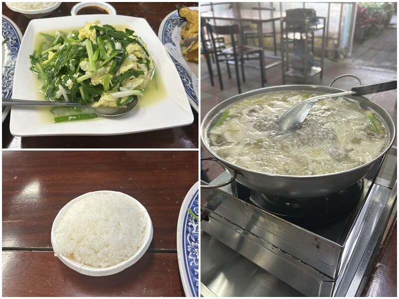 苗榜海芋花園餐廳吃竹筍冬瓜雞與珠蔥炒蛋