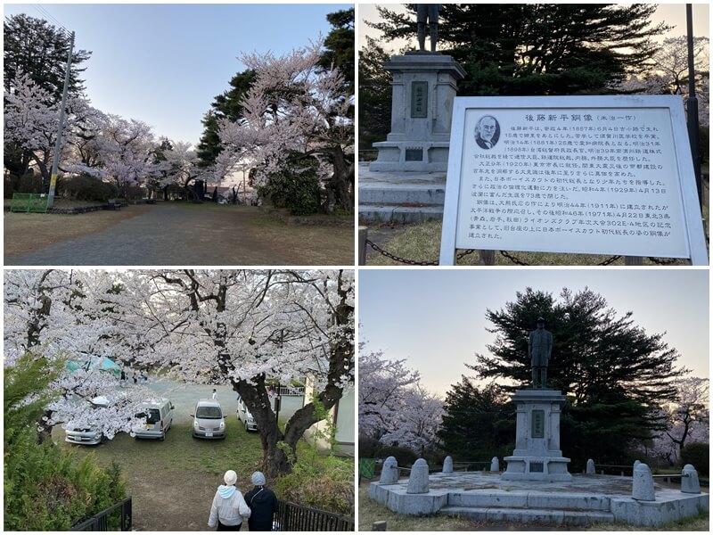 水澤公園有後藤新平銅像